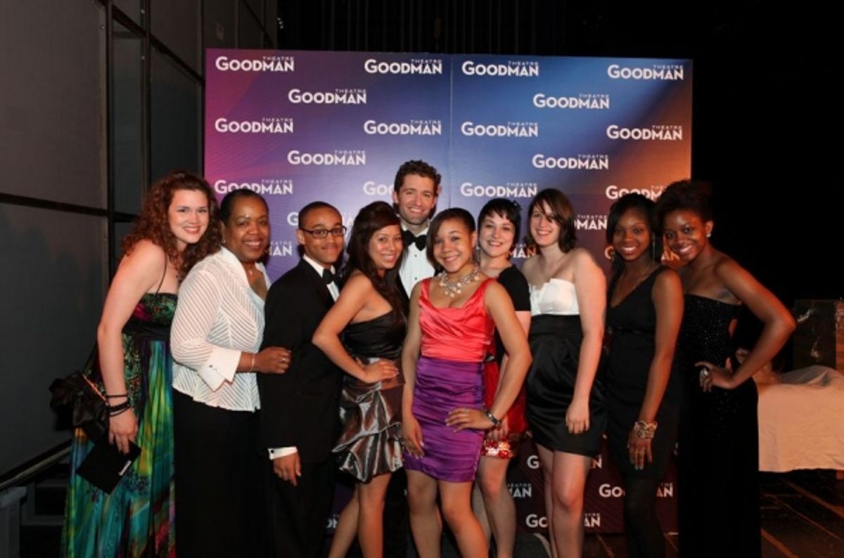 Students from Goodman TheatreÃ¢â‚¬â„¢s Education and Community Engagement Programs, including Director Willa Taylor meet headliner Matthew Morrison at 