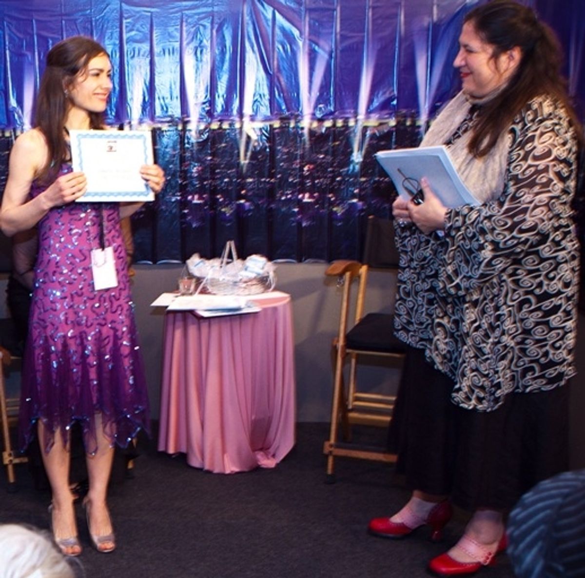 Juliette Bennett, actor; Sarah Kliban, casting director at 