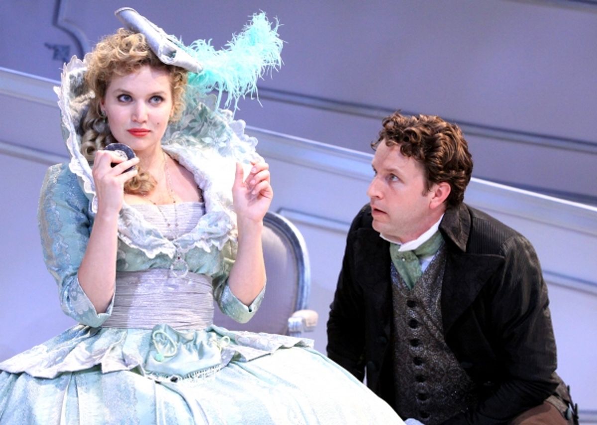  John Patrick Hayden as Alceste, the misanthrope and Louisa Braden Johnson at 