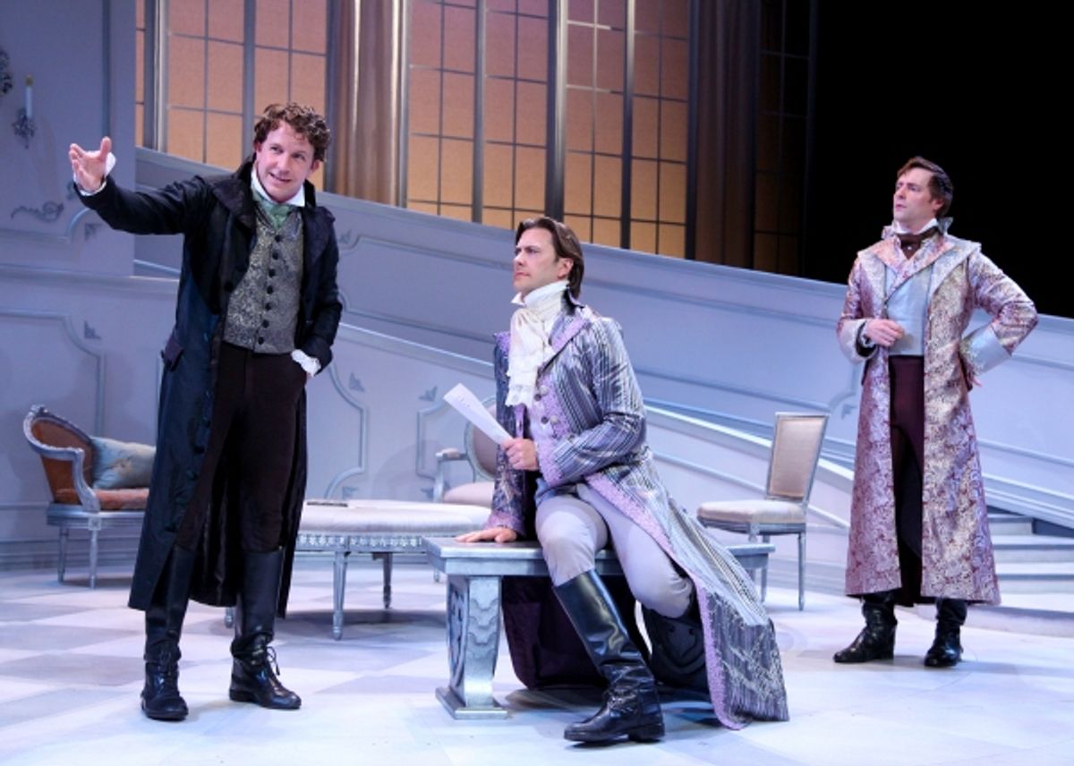 John Patrick Hayden as Alceste, the misanthrope and Marcus Dean Fuller as Orante, and Jon Barker  at 