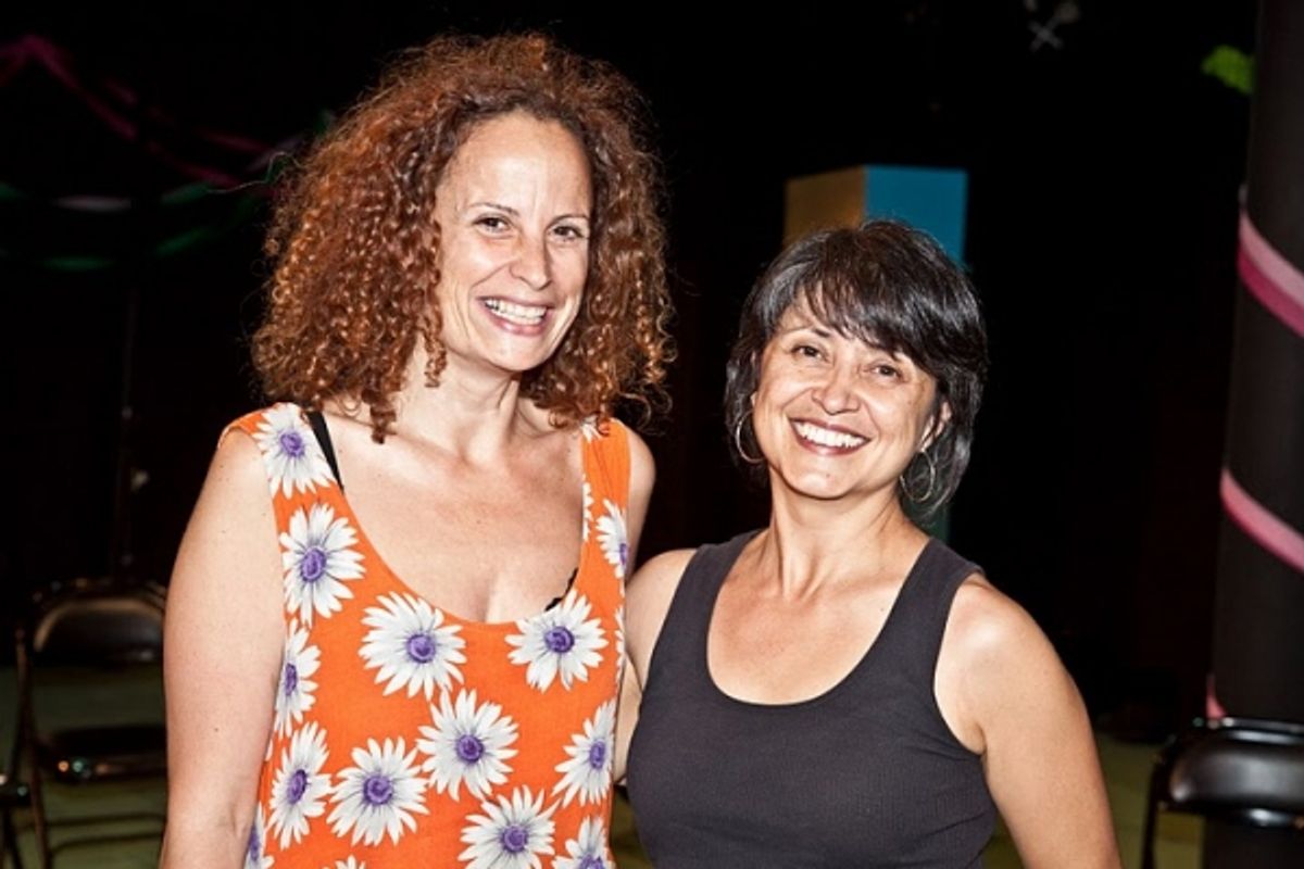 Producing Artistic Director Maria Striar and playwright KJ Sanchez  at 