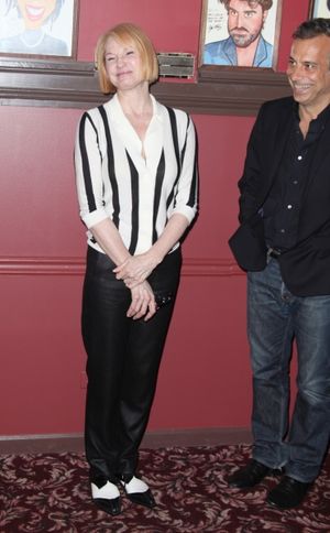 Ellen Barkin & Joe Mantello attends Sardi's unveils Caricatures of 'The Normal Heart' Photo