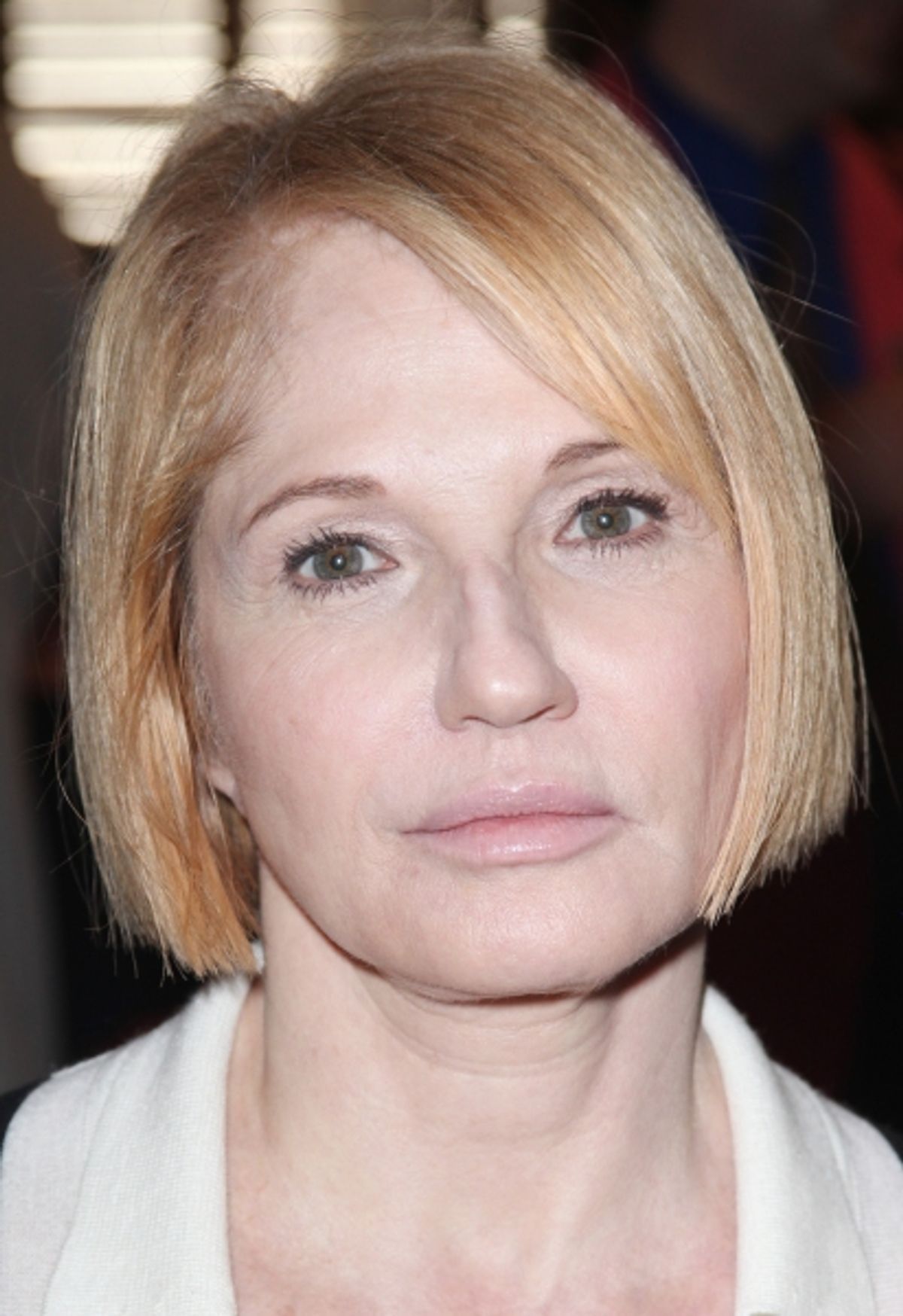 Ellen Barkin  attends Sardi's unveils Caricatures of 'The Normal Heart' Tony Award Nominees Ellen Barkin, John Benjamin Hickey & Joe Mantello at Sardi's in New York City.  at 