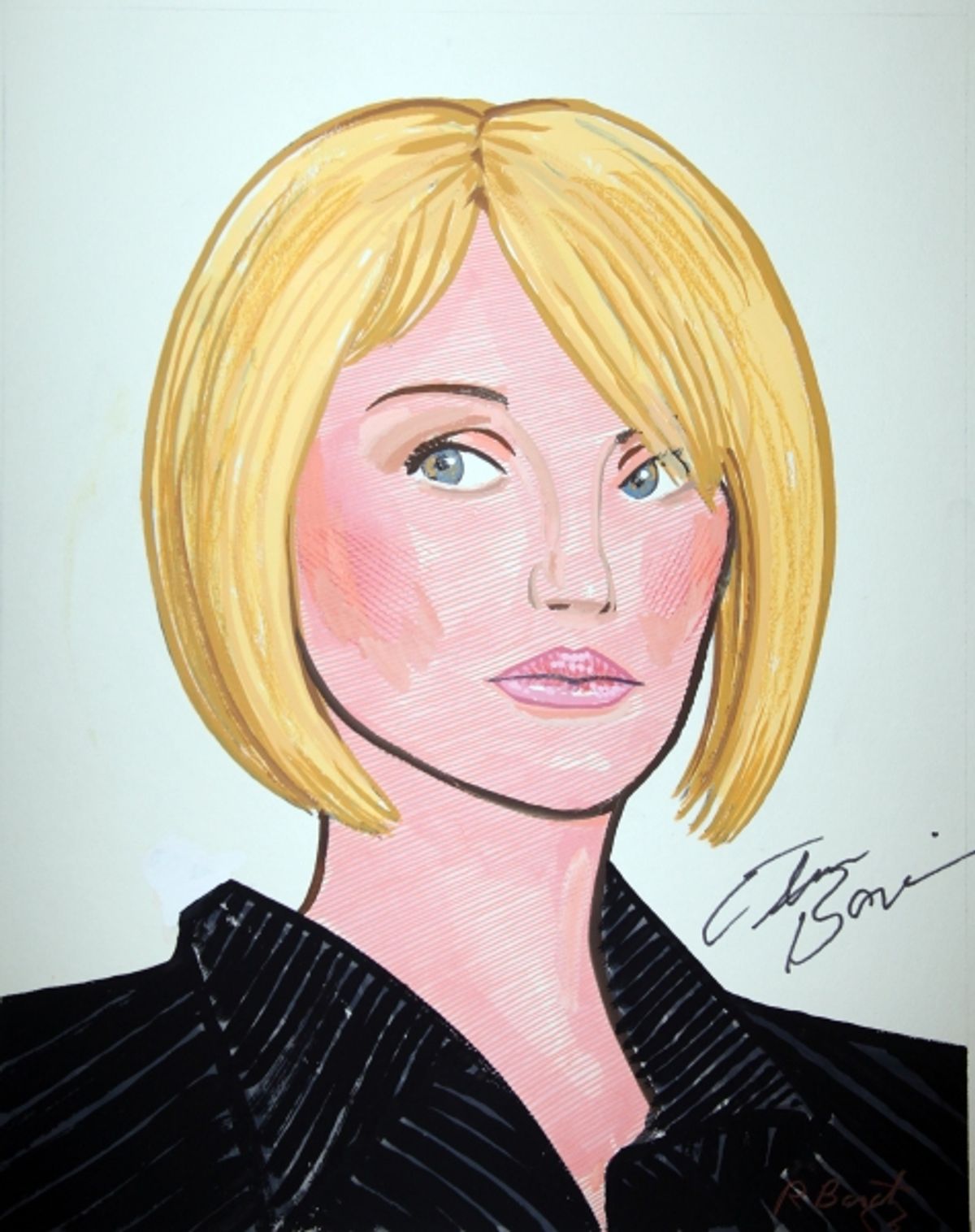 Ellen Barkin attends Sardi's unveils Caricatures of 'The Normal Heart' Tony Award Nominees Ellen Barkin, John Benjamin Hickey & Joe Mantello at Sardi's in New York City.  at 