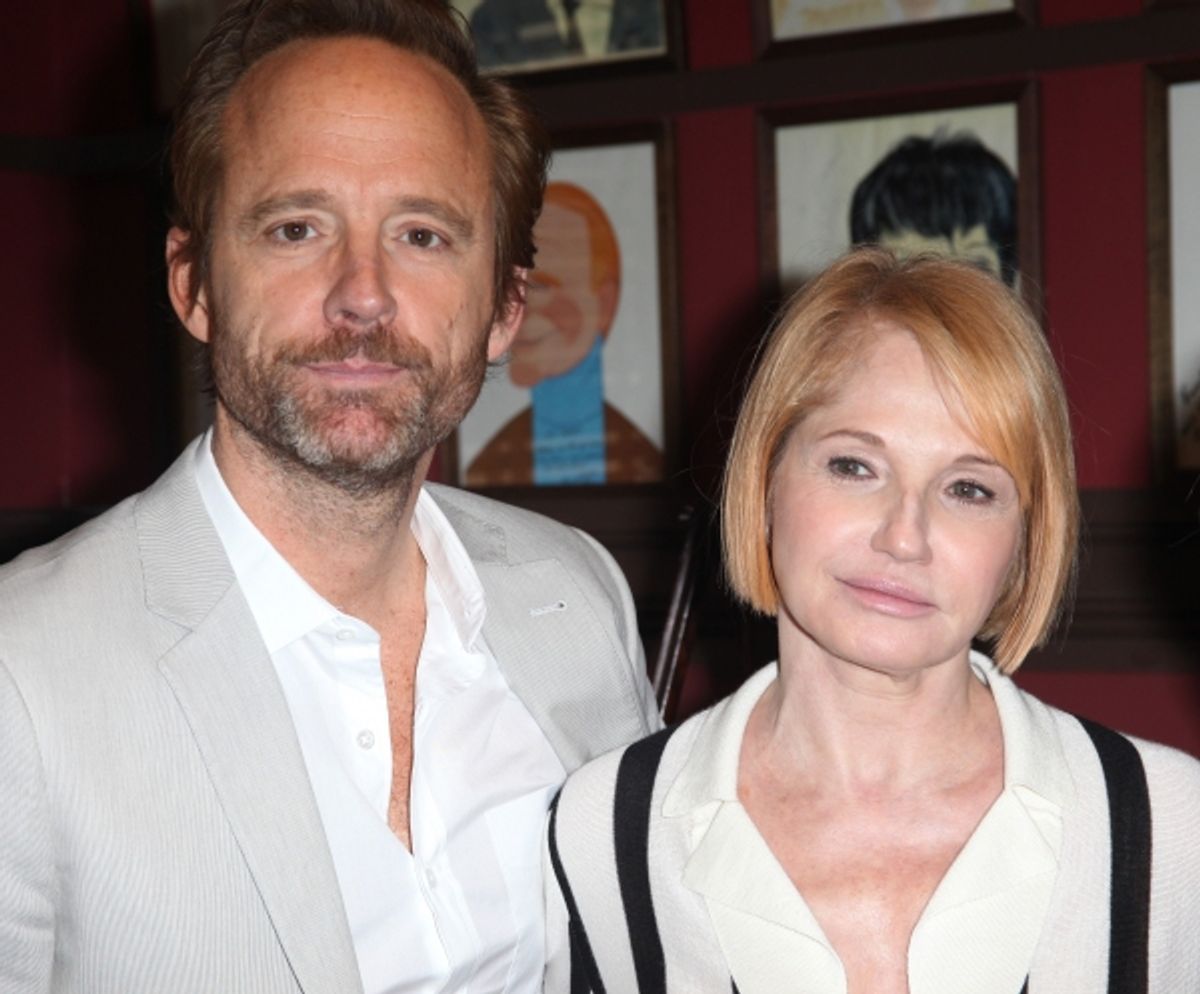 John Benjamin Hickey & Ellen Barkin attends Sardi's Caricatures unveiling for 'The Normal Heart' Tony Award Nominees Ellen Barkin, John Benjamin Hickey & Joe Mantello at Sardi's in New York City.  at 