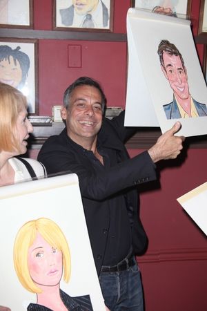 Ellen Barkin & Joe Mantello attends Sardi's unveils Caricatures of 'The Normal Heart' Tony Award Nominees Ellen Barkin, John Benjamin Hickey & Joe Mantello at Sardi's in New York City. @ BroadwayWorld Ellen Barkin & Joe Mantello attends Sardi's unveils Caricatures of 'The Normal Heart' Photo