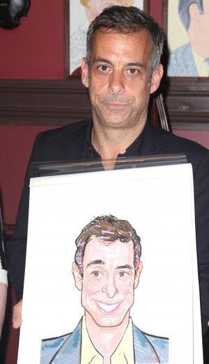 Joe Mantello attends Sardi's unveils Caricatures of 'The Normal Heart' Tony Award Nominees Ellen Barkin, John Benjamin Hickey & Joe Mantello at Sardi's in New York City. @ BroadwayWorld Joe Mantello attends Sardi's unveils Caricatures of 'The Normal Heart' Tony Award Nom Photo