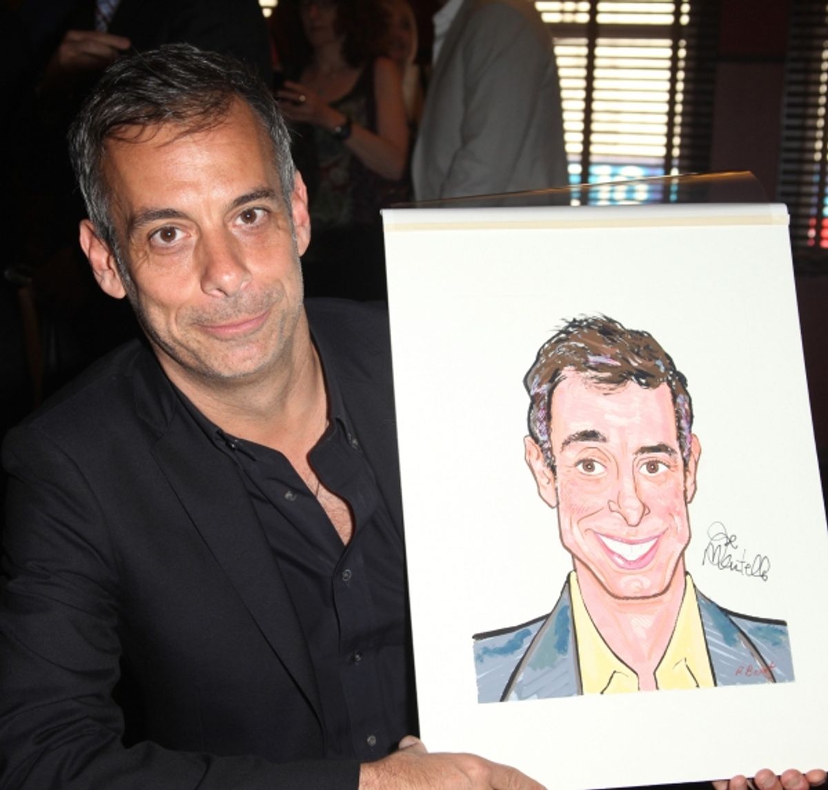 Joe Mantello attends Sardi's Caricatures unveiling for 'The Normal Heart' Tony Award Nominees Ellen Barkin, John Benjamin Hickey & Joe Mantello at Sardi's in New York City.  at 