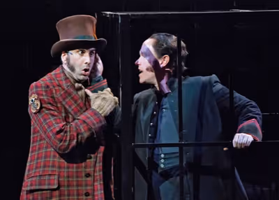 John Cariani as Dogberry and Michael Stewart Allen as Borachio in The Old Globe's Sha Photo