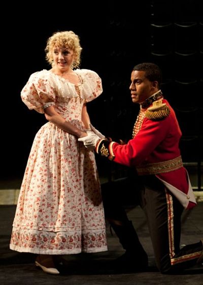 Winslow Corbett as Hero and Kevin Alan Daniels as Claudio Photo