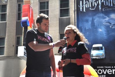 Erik Alden and Gianna Trotter from The Children's Miracle Network Photo