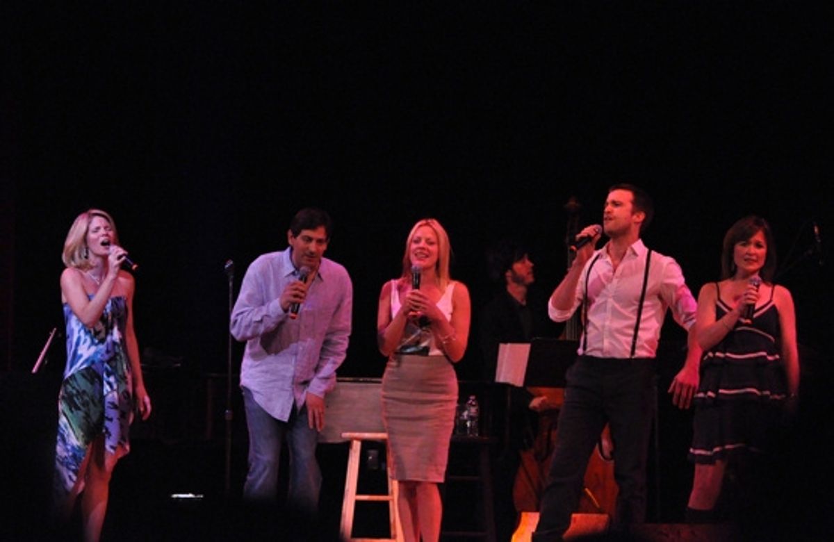 Kelli O'Hara, Greg Naughton, Sherie Rene Scott, Gavin Creel and Julie Foldesi at 