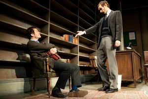 Dominic West (l) as Butley and Martin Hutson (r) as Joseph Keyston.  Photo