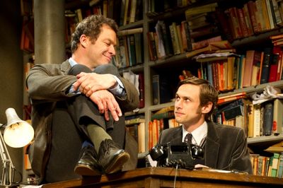  Dominic West (l) as Butley and Martin Hutson (r) as Joseph Keyston. 
 Photo