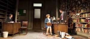 Martin Hutson as Joseph Keyston, Penny Downie as Edna Shaft and Dominic West as Ben Butley @ BroadwayWorld Martin Hutson as Joseph Keyston, Penny Downie as Edna Shaft and Dominic West as Ben B Photo