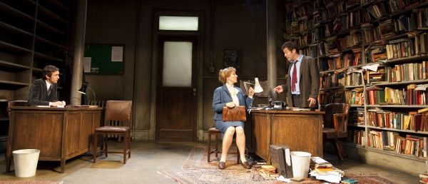 Martin Hutson as Joseph Keyston, Penny Downie as Edna Shaft and Dominic West as Ben B Photo