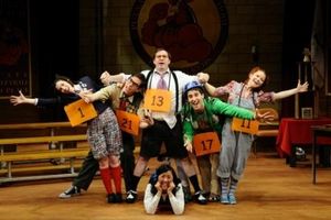 (from left) Joanna Krupnick, Nathan Chang, Steve Gagliastro, Michael J. Borges, Cary Michele Miller and Lisa Yuen (on floor) @ BroadwayWorld (from left) Joanna Krupnick, Nathan Chang, Steve Gagliastro, Michael J. Borges, Cary Photo