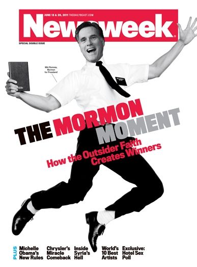 Photo Flash: Newsweek Cover Mixes Mitt Romney and THE BOOK OF MORMON  Image