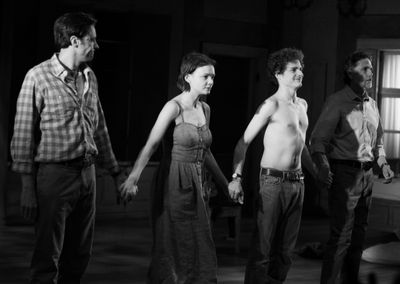 Jason Butler Harner, Carey Mulligan, Ben Rosenfield & Chris Sarandon during the 'Thro Photo