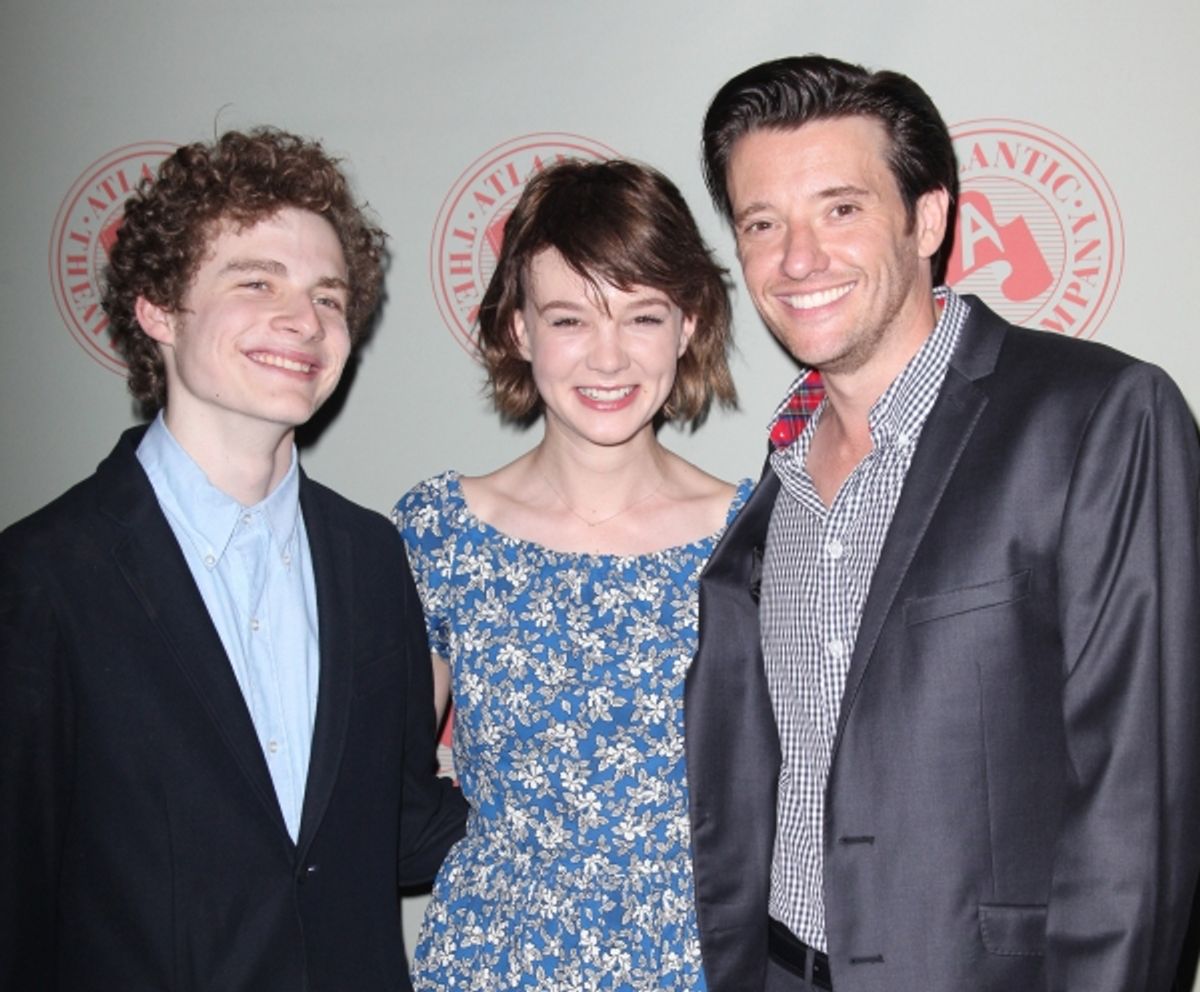 Ben Rosenfield, Carey Mulligan & Jason Butler Harner attending the 'Through A Glass Darkly' Opening Night After Party at Chinatown Brasserie in New York City.  at 