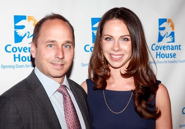 Brian Cashman and former first daughter Barbara Bush Photo