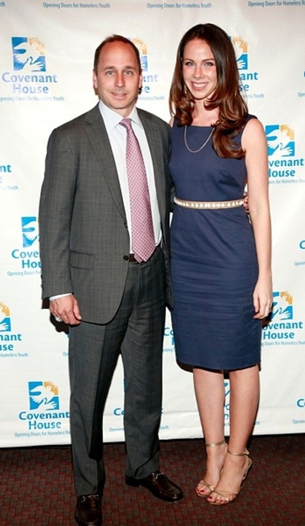 Brian Cashman and former first daughter Barbara Bush Photo