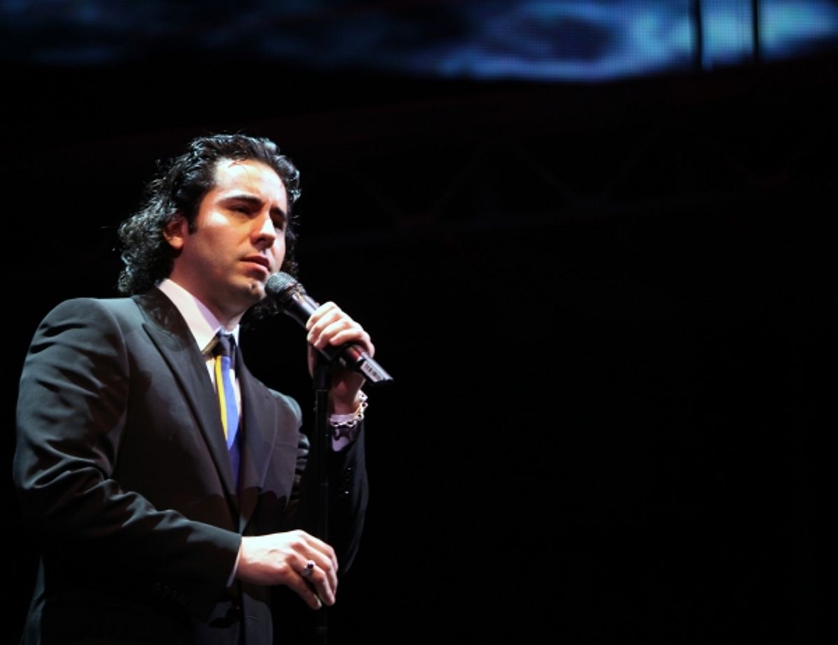 John Lloyd Young during the 2001 Theatre World Awards Presentation at the August Wilson Theatre in New York City.  at 