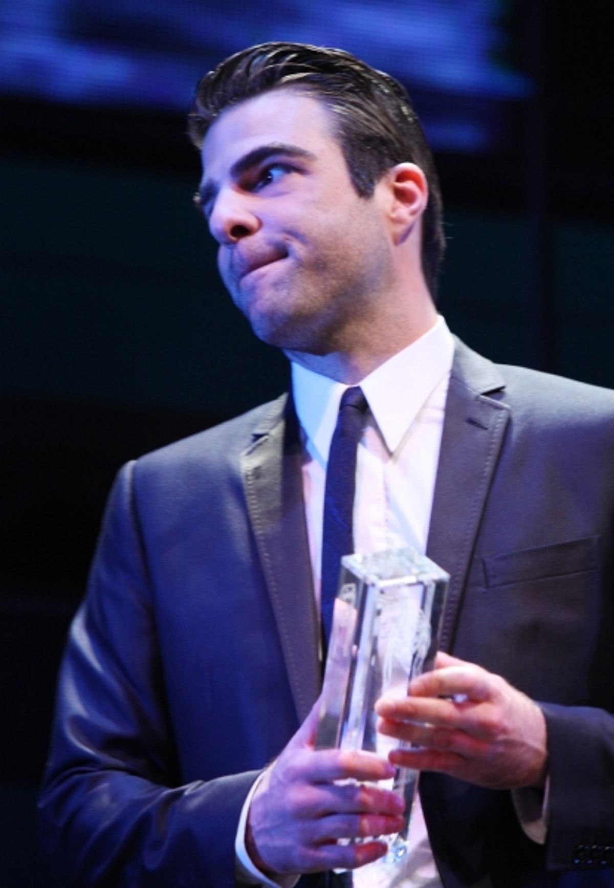 Zachary Quinto during the 2001 Theatre World Awards Presentation at the August Wilson Theatre in New York City.  at 