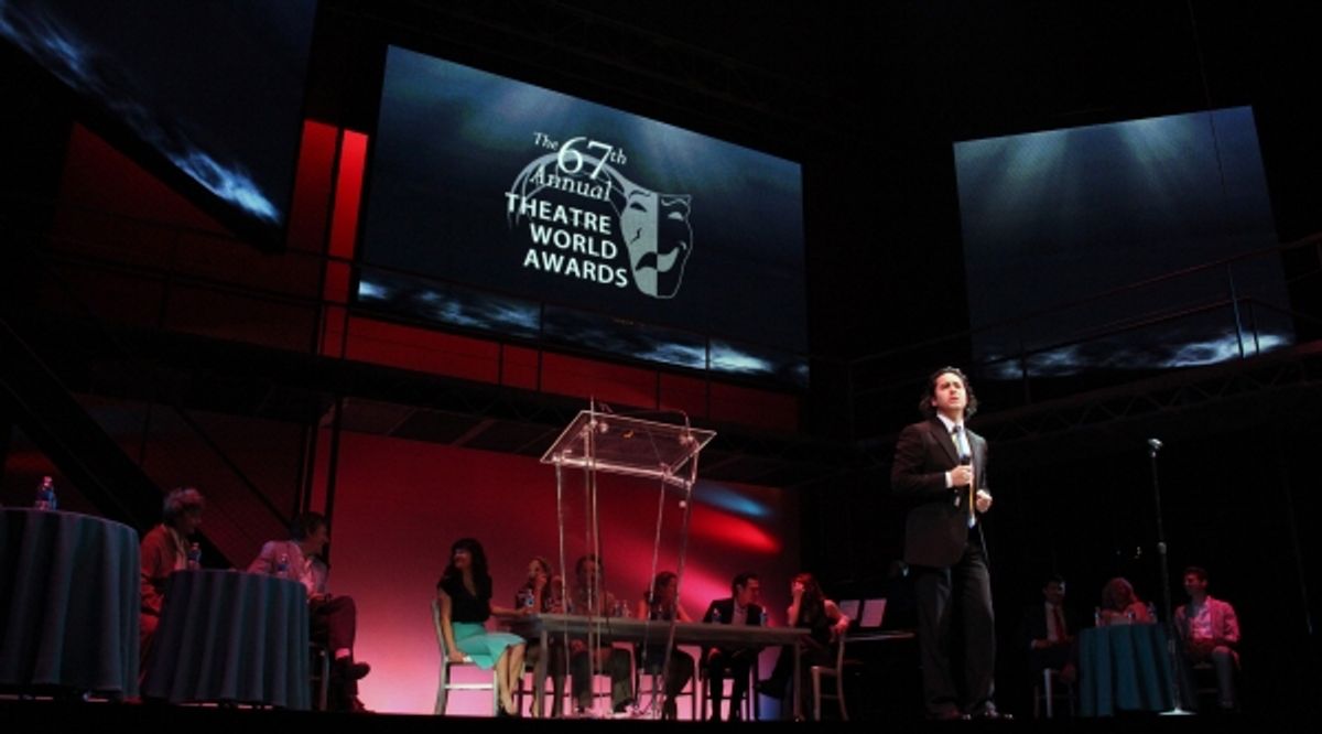 John Lloyd Young during the 2001 Theatre World Awards Presentation at the August Wilson Theatre in New York City.  at 