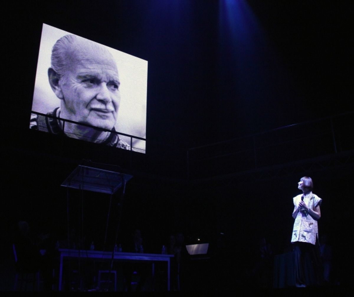 John Willis & Karen Akers during the 2001 Theatre World Awards Presentation at the August Wilson Theatre in New York City.  at 