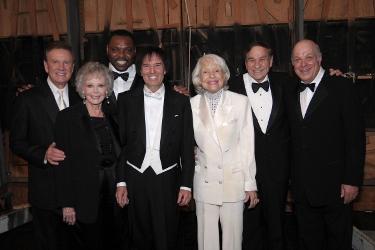 Backstage with Wink Martindale, June Lockhart, Petri Hawkins-Byrd, Gary Greene, Carol Channing, Richard Sherman and Charles Fox at 