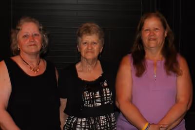 Betty Wiggin Porter (center) and DorothyÂ Wiggin Semprini (right) with their siste Photo
