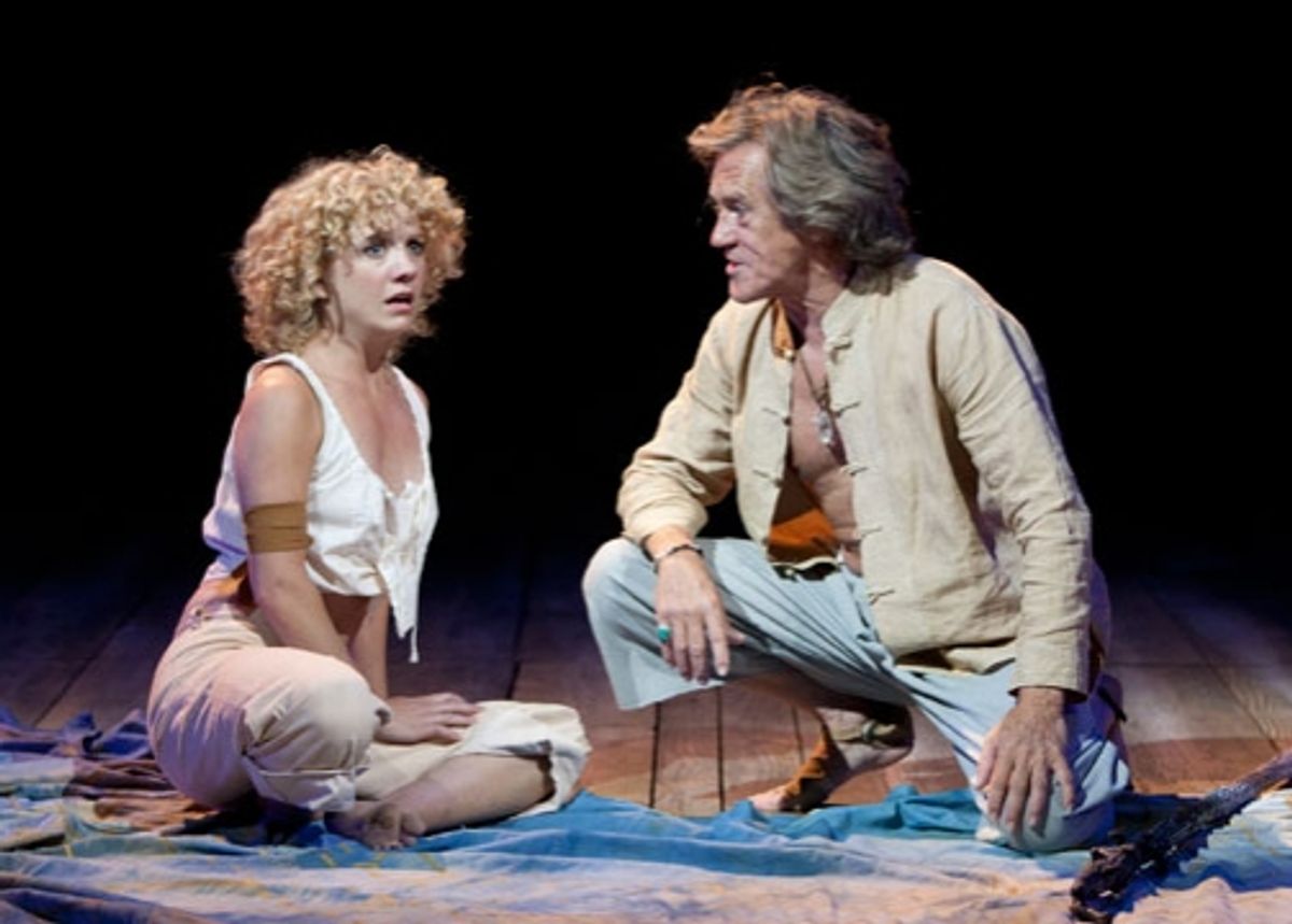 Winslow Corbett as Miranda and Miles Anderson as Prospero in The Tempest by William Shakespeare, directed by Adrian Noble, at The Old Globe June 5 - Sept. 25, 2011.  Photo by Henry DiRocco. at 