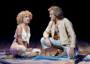 Winslow Corbett as Miranda and Miles Anderson as Prospero in The Tempest by William S Photo