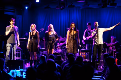 Greg Naughton, Kelli O'Hara, Sherie Rene Scott, Lindsay Mendez, Gavin Creel Photo