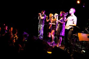 Greg Naughton, Kelli O'Hara, Sherie Rene Scott, Lindsay Mendez, Gavin Creel Photo