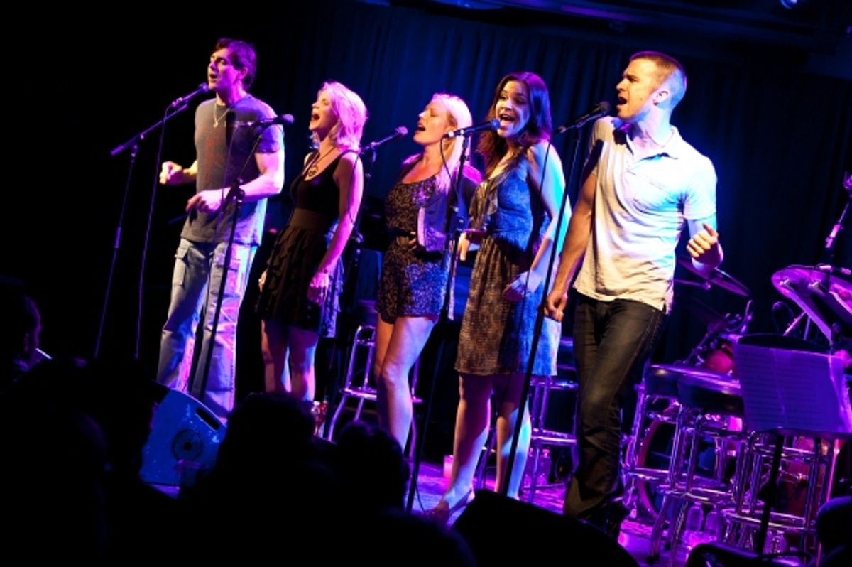 Greg Naughton, Kelli O'Hara, Sherie Rene Scott, Lindsay Mendez, Gavin Creel at 