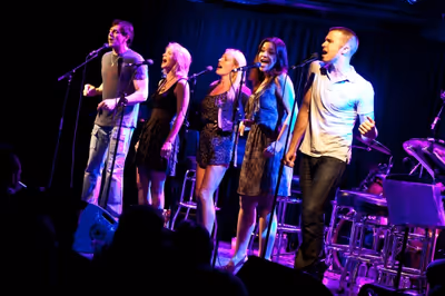 Greg Naughton, Kelli O'Hara, Sherie Rene Scott, Lindsay Mendez, Gavin Creel Photo