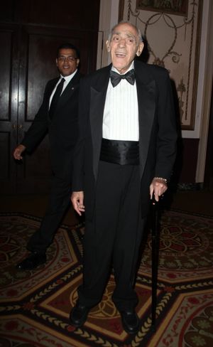 Abe Vigoda attending the 2011 Friars Foundation Applause Award Gala in New York City. @ BroadwayWorld Abe Vigoda attending the 2011 Friars Foundation Applause Award Gala in New York City. Photo