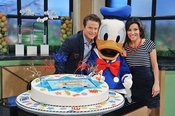 Billy Bush, Donald Duck, Kit Hoover Photo