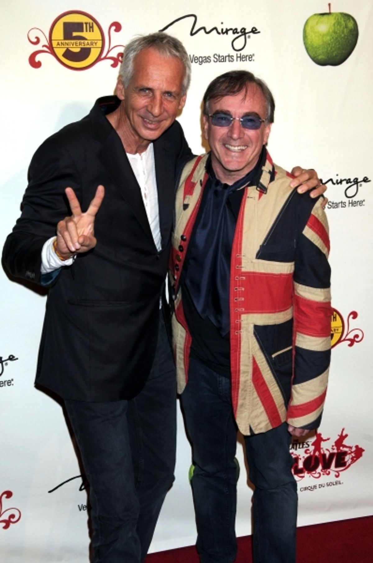 Artistic Guide Gilles Ste-Croix and member of the cast at the Beatles LOVE by Cirque du Soleil 5th Anniversay Celebration held at the Mirage Hotel and Casino Las Vegas at 