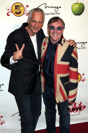 Artistic Guide Gilles Ste-Croix and member of the cast at the Beatles LOVE by Cirque  Photo