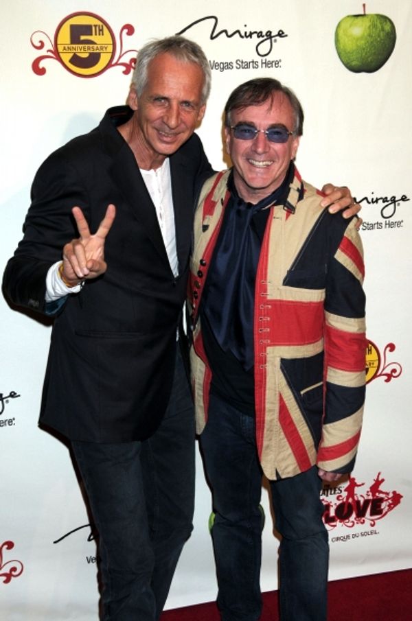 Artistic Guide Gilles Ste-Croix and member of the cast at the Beatles LOVE by Cirque  Photo