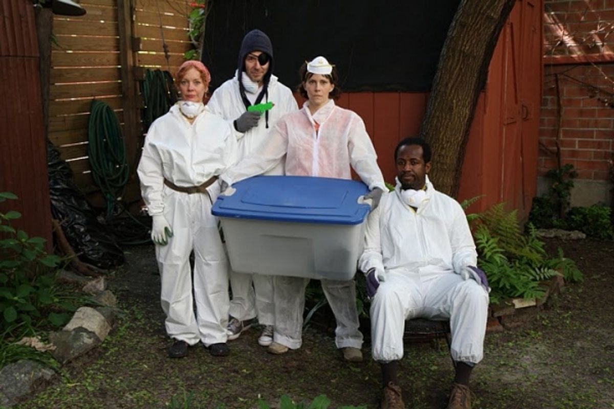 Mariann Mayberry (Alice), Paul Niebanck (Stig),  Joanna P. Adler (Kathy), Nathan Hinton (Toby) at 