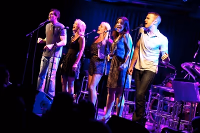 Greg Naughton, Kelli O'Hara, Sherie Rene Scott, Lindsay Mendez, Gavin Creel. Photo Ct Photo