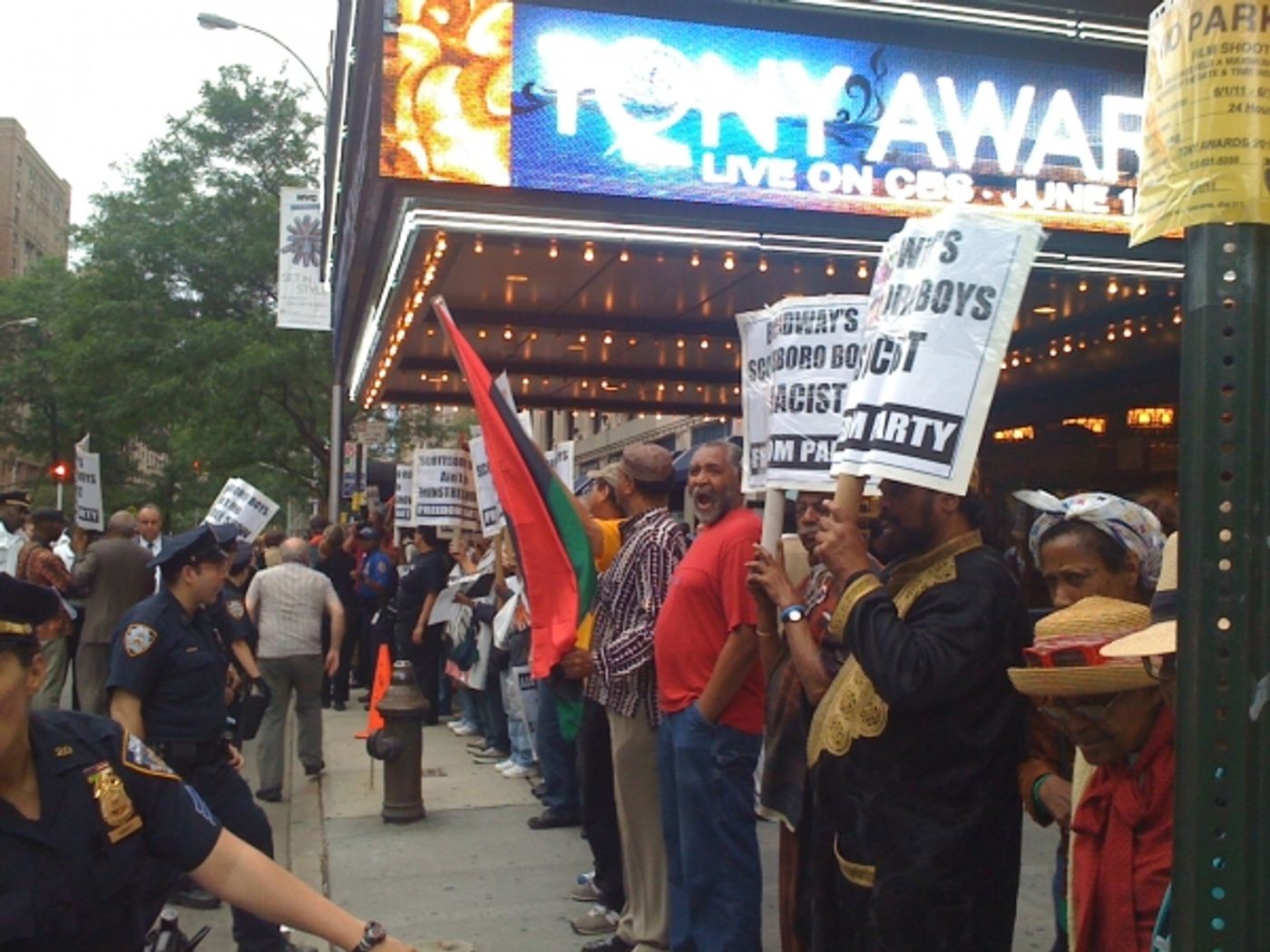 Photo Coverage: SCOTTSBORO BOYS Protesters Crash the Tonys  Image