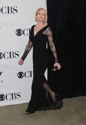 Ellen Barkin in the Press Room at The 65th Annual Tony Awards in New York City.  Photo