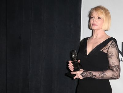 Ellen Barkin in the Press Room at The 65th Annual Tony Awards in New York City.  Photo