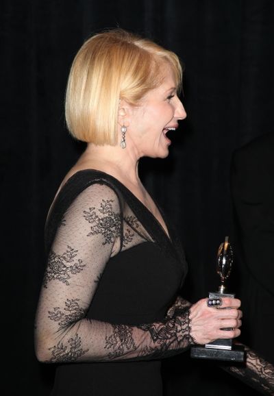 Ellen Barkin in the Press Room at The 65th Annual Tony Awards in New York City.  Photo