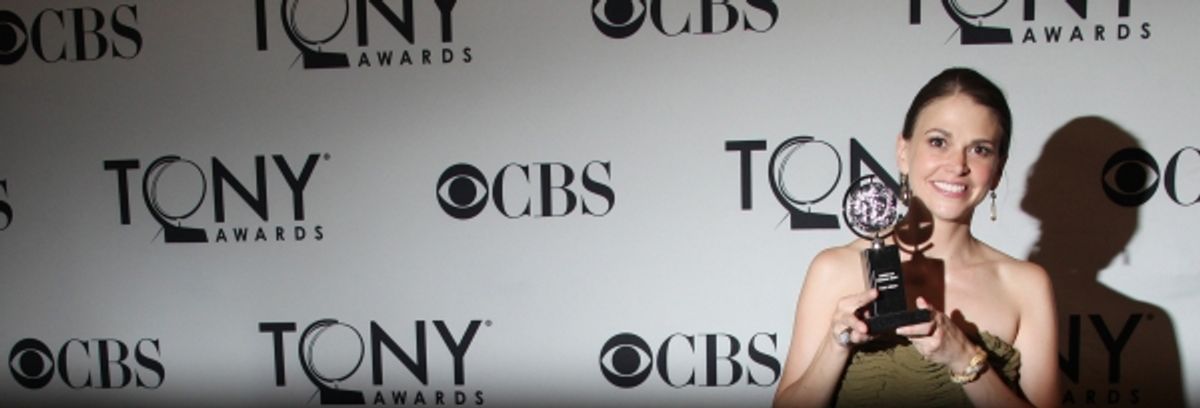 Sutton Foster in the Press Room at The 65th Annual Tony Awards in New York City.  at 